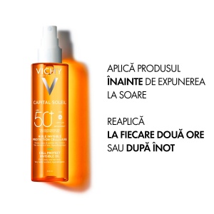 Ulei invizibil Capital Soleil Cell Protect SPF50+, 200ml, Vichy - Img 3