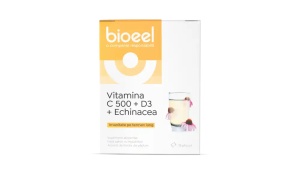 Vitamina C 500 + D3 + Echinacea, 15 plicuri, Bioeel