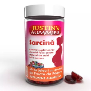 Vitamine si minerale pentru sarcina, 60 jeleuri, Justin Pharma
