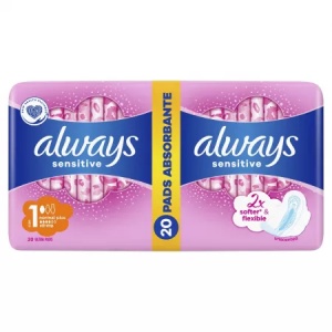 Absorbante Always Ultra Sensitive Normal Plus 4 picaturi, Size 1, 20 bucati, P&G