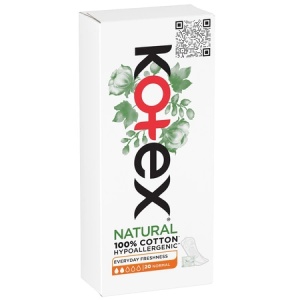 Absorbante zilnice din bumbac Natural, 20 bucati, Kotex