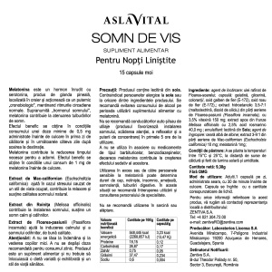 Aslavital Somn de vis, Zentiva, Supliment alimentar pentru nopti linistite - Img 5