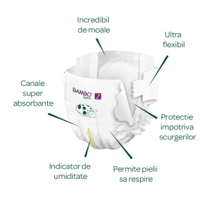 Bambo Nature scutece nr 2 (3-6kg) x 30 buc - Img 4