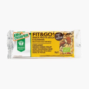 Baton Fit&Go cu susan, portocala si guarana, 30g, Probios