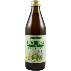 Bautura eco Kombucha cu limete si ghimbir, 330ml, Voelkel