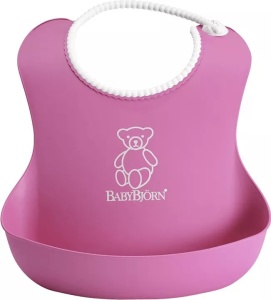 Baveta silicon moale Pink, 4L+, 046255A, Baby Bjorn