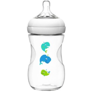 Biberon Natural Ultra Soft balena 1luna+ 260ml, SCF070/23, Philips Avent