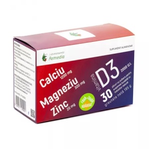 Ca + Mg + Zn + vit.D3, 30pl, Remedia