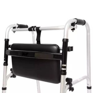 Cadru de mers pliabil, cu roti si sezut, ajustabil pe inaltime, CMZ-8207LS, Medico - Img 2