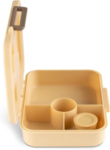 Caserola pentru pranz din tritan cu 4 compartimente, galbena cu design tunet, Citron - Img 3