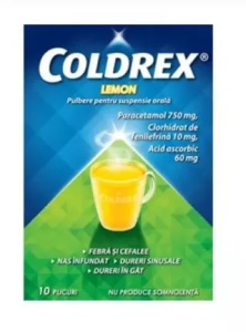 Coldrex Lemon, 10 plicuri, Perrigo