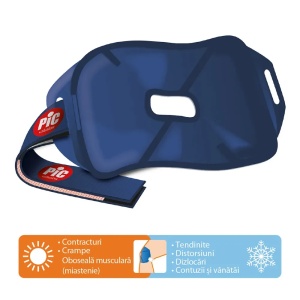 Compresa reutilizabila terapie calda/rece Thermo-gel pentru genunchi, 17x30cm, Pic Solution - Img 2