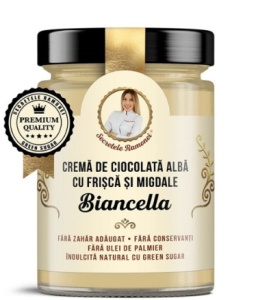 Crema de ciocolata alba cu frisca si migdale Biancella, Secretele Ramonei, 350g, Remedia