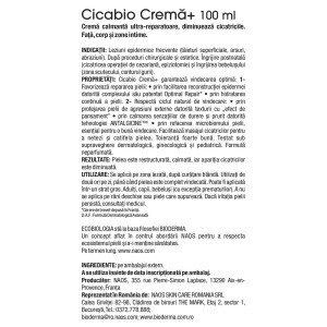 Crema reparatoare Cicabio Creme+, 100ml, Bioderma - Img 2
