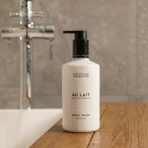 Gel dus cu lapte de ovaz si musetel Au Lait, 300ml, Scottish Fine Soaps - Img 2