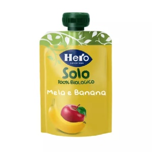 Gustare bio din mar si banana Solo, 4luni+, 100g, Hero