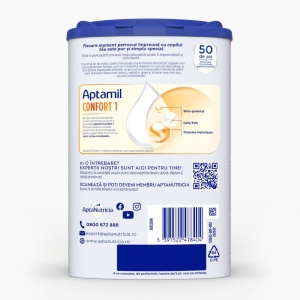 Lapte praf Aptamil Confort 1, 0-6 luni, 800g, Nutricia - Img 3