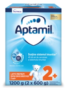 Lapte praf Nutricia Aptamil Junior 2+ , 1200g, 24luni+
