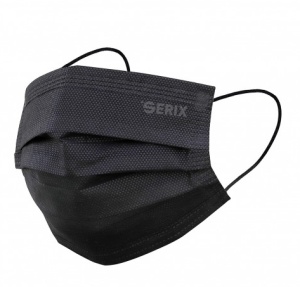 Masca Medicala Tip IIR 3 straturi NEGRU, 50 bucati, Serix