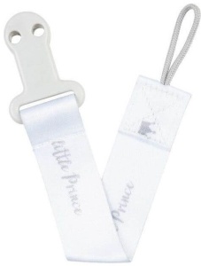 Panglica cu clip pentru suzeta Royal Baby gri, 51/025, Canpol