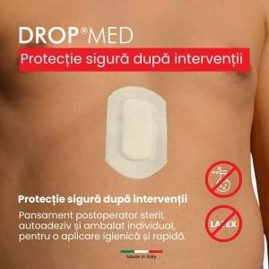 Pansament postoperator Drop Med 10x6 cm, 5 bucati, Pietrasanta Pharma - Img 6