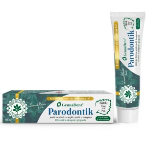 Pasta de dinti GennaDent Parodontik cu argila, zeolit si oregano, 75ml, Vivanatura - Img 2