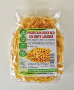 Paste Casarecce cu linte galbena eco FG 250g (ManagisBio)