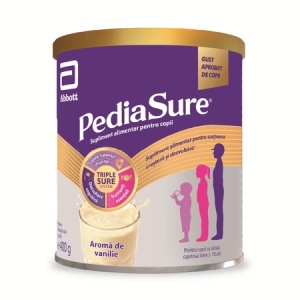 PediaSure pulbere cu aroma de vanilie, 3-10 ani, 400g, Abbott
