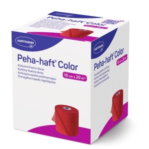 Peha-haft bandaj autoadeziv Color rosu 10 x 20cm, Hartmann