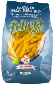 Penne din faina de malai si orez fara gluten Felicia, 500g, Molino Andriani