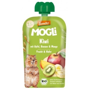 Piure kiwi, banane, mar, mango si ovaz Eco Mogli, 100g, Managis