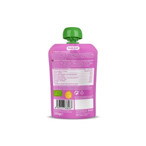 Piure zmeura si iaurt grecesc Bio, +9l, 100g, Smileat - Img 2