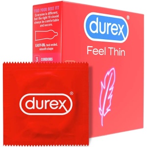 Prezervative Feel Thin, 3 bucati, Durex