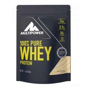 Pudra Proteica Whey 100% cu aroma de vanilie, 450g, Multipower
