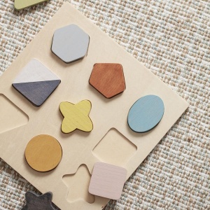Puzzle Geo din lemn pentru dezvoltare, Kids Concept - Img 2