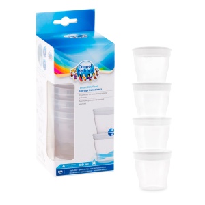 Recipiente stocare lapte/alimente,180ml, 4 bucati, 12/204, Canpol - Img 2