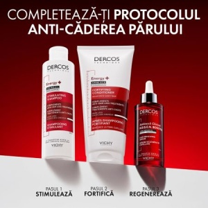 Rezervă eco șampon cu acțiune energizantă Dercos Energy+, 400 ml, Vichy - Img 3