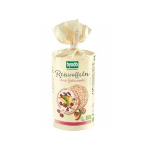 Rondele din orez integral bio fara sare si fara gluten, 100g, Byodo