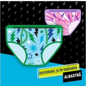 Scutece-chilotel pentru noapte Pampers Ninjamas 7 pentru fetite, 4-7 ani, 17-30kg, 10 bucati, P&G - Img 2