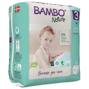 Scutece nr 3, 4-8 kg, 28 bucati, Bambo Nature
