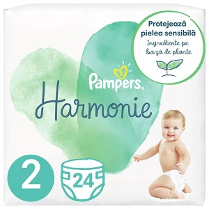 Scutece Pampers Harmonie nr. 2, 4-8kg, 24 bucati, P&G