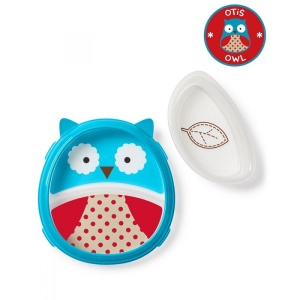 Set farfurie si bol Zoo Smart Bufnita, 252226, Skip Hop