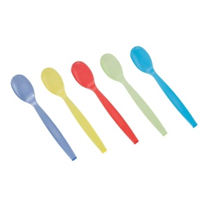 Set lingurite din plastic, diferite culori, 6luni+, 34602, Baby Nova - Img 2