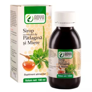Sirop de patlagina si miere, 100ml, Adya Green Pharma