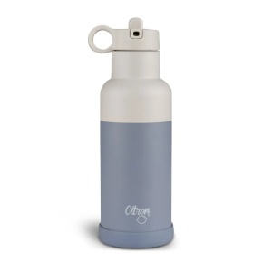 Sticla termos albastra cu pai, 500 ml, Citron