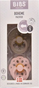 Suzeta Boheme latex Dark oat-Blush, 0-6 luni, 230109, 2 bucati, Bibs - Img 3