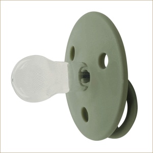 Suzeta din silicon 0+ luni green, 2 bucati, Mininor