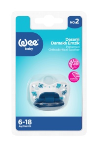 Suzeta silicon ortodontica cu desen, 6-18 luni, 834, Wee Baby - Img 1