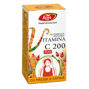 Vitamina C 200mg, 60 comprimate masticabile, Fares - Img 2
