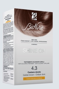 Vopsea tratament pentru par Shine On, culoare brun auriu 4.3, BioNike